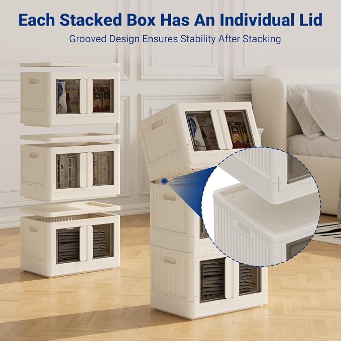 FLEXIMOUNTS 75 QT Stackable Storage Bins