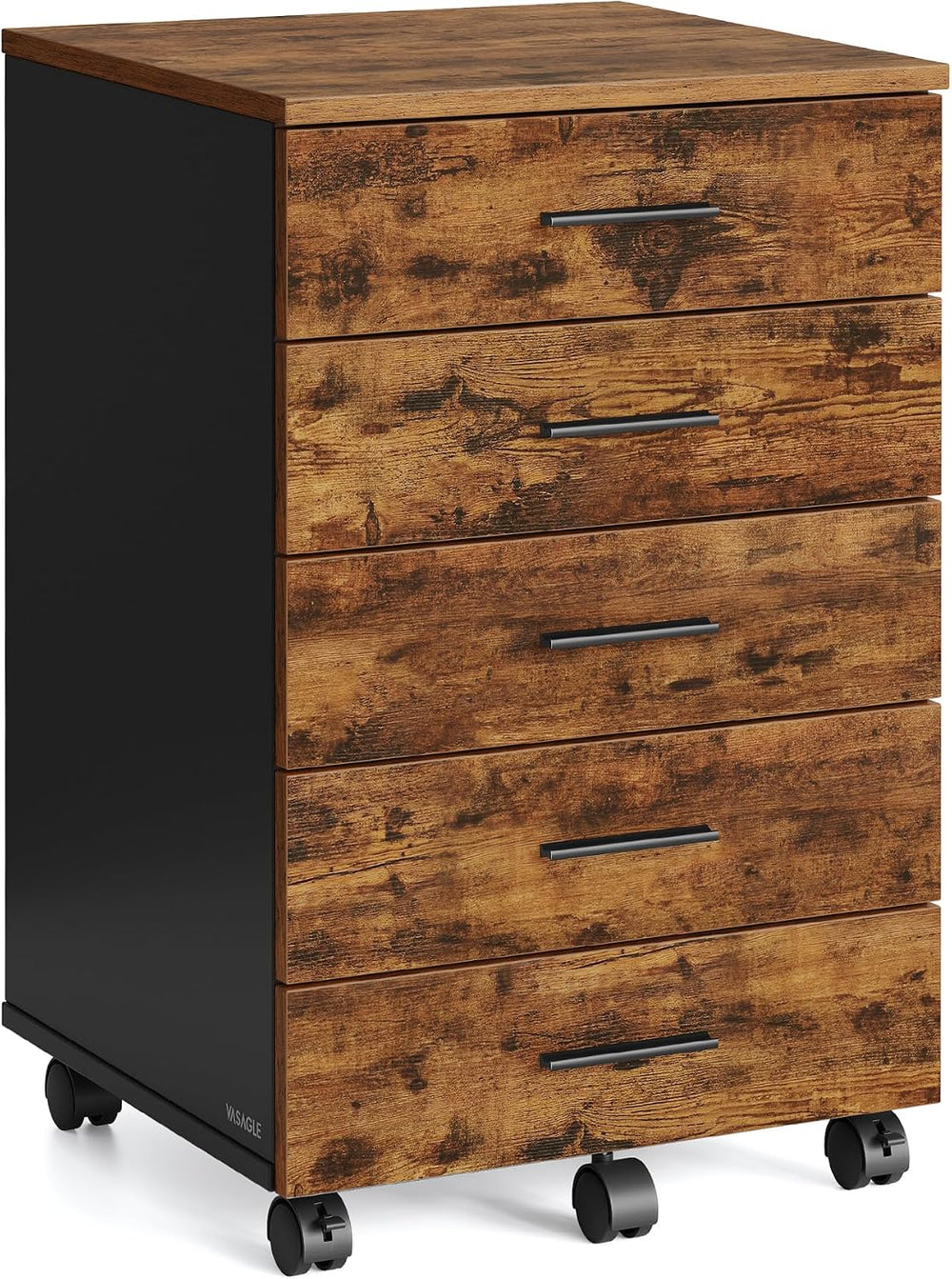VASAGLE File Cabinet, Mobile Pedestal Filing Cabinet with Wheels