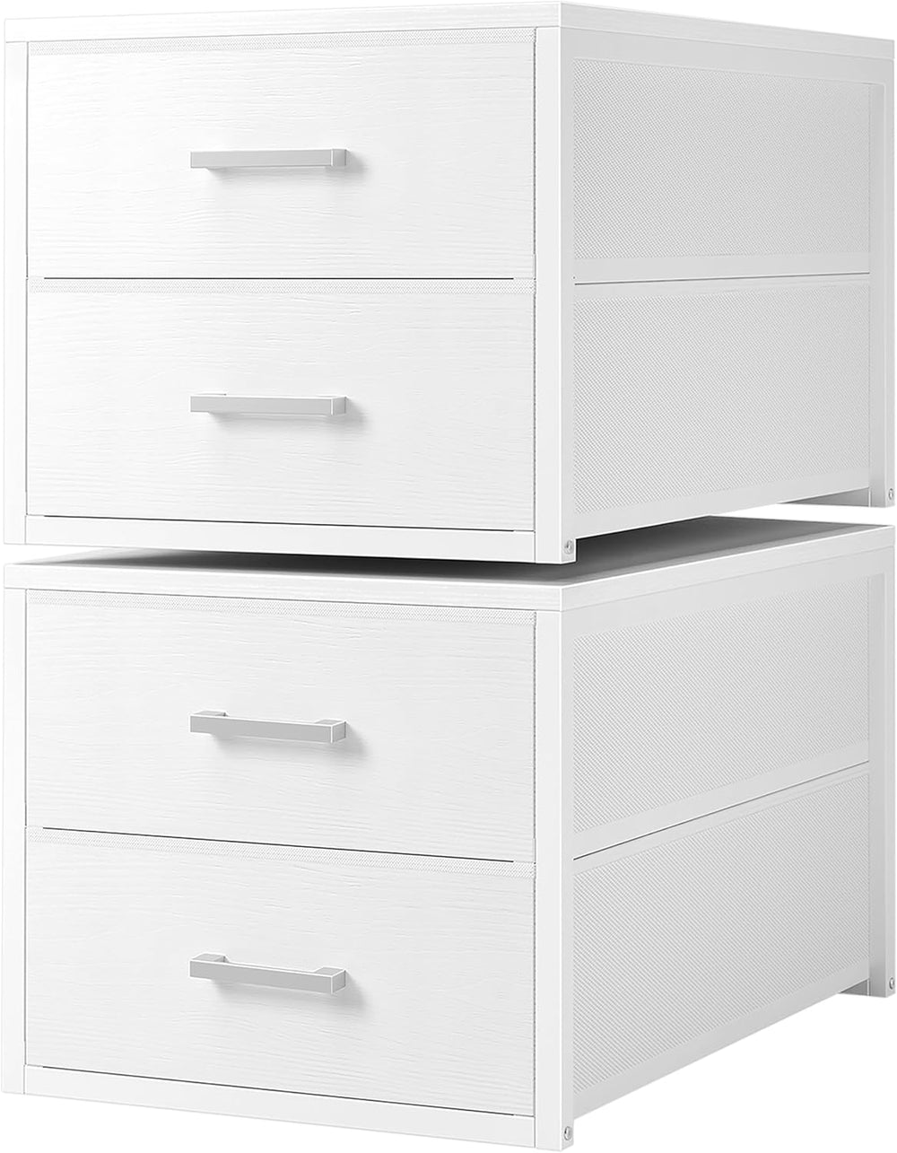 BOLUO Stackable Storage Drawers Narrow Closet Organizers and Storage Fabric W...