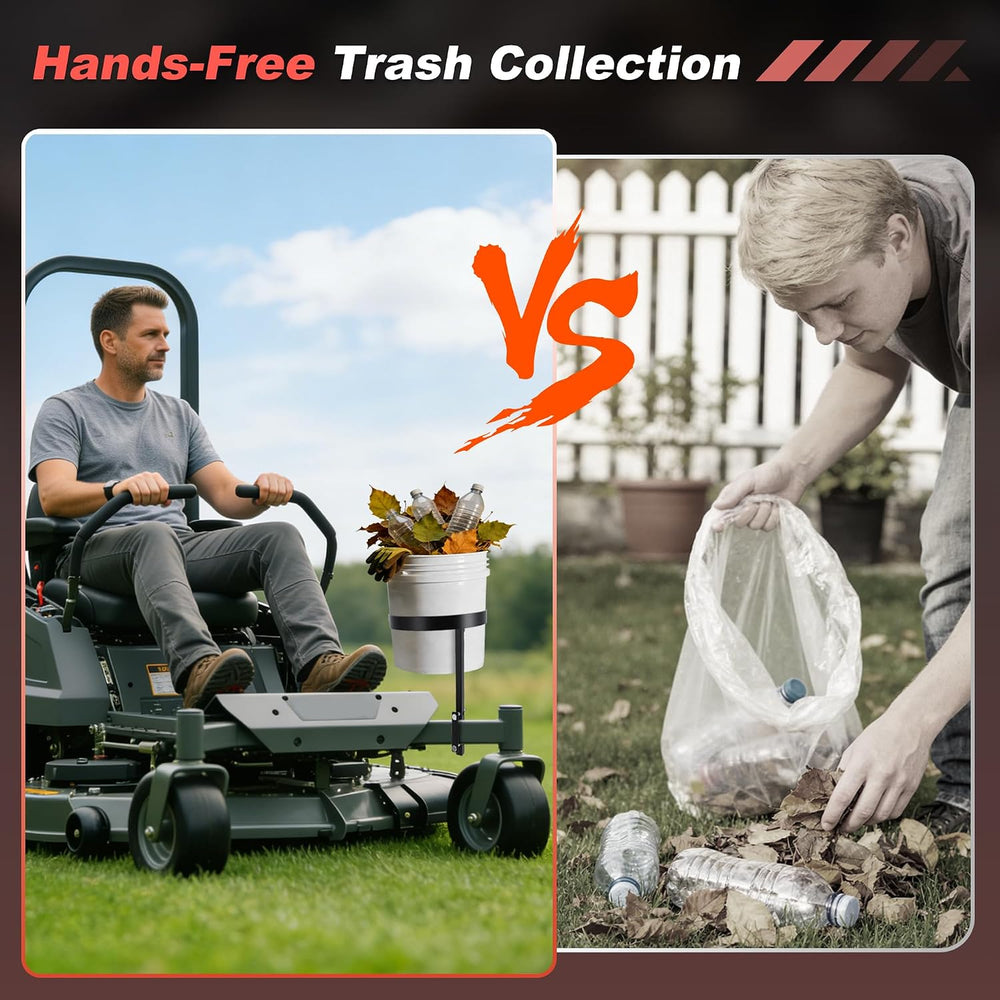 5 Gallon Trash Bucket Holder for Zero Turn Mowers, 11.2" Diameter, Heavy...