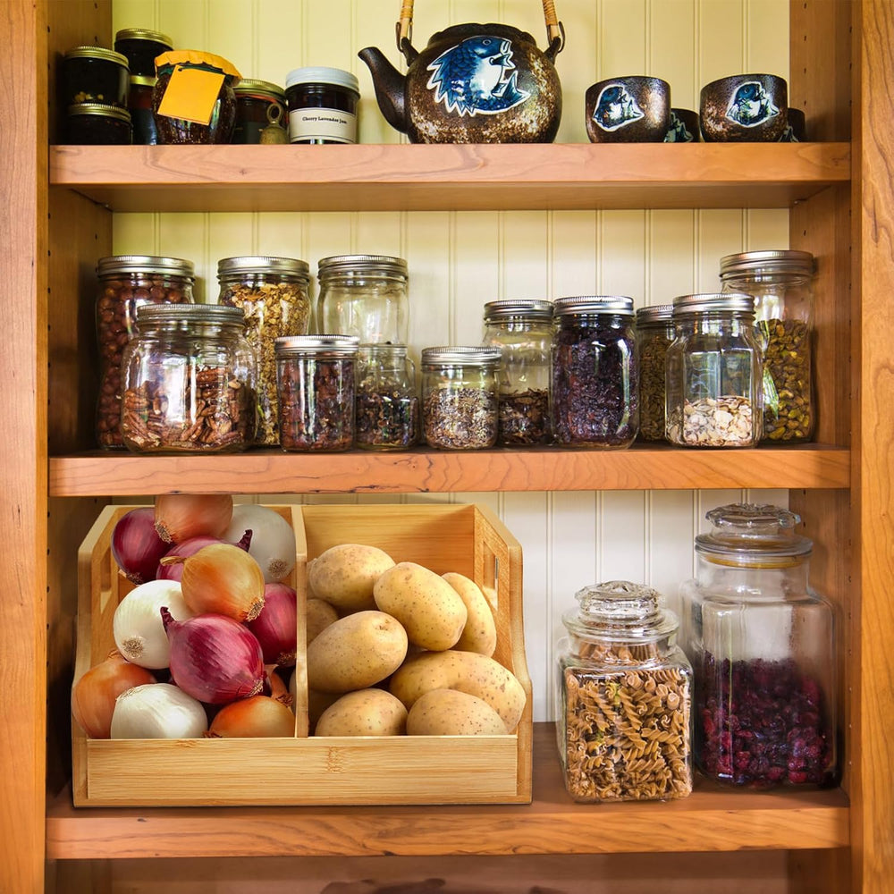 Yesland Bamboo Soda Can Organizers, Can Holder and Drink Dispenser for Kitche...