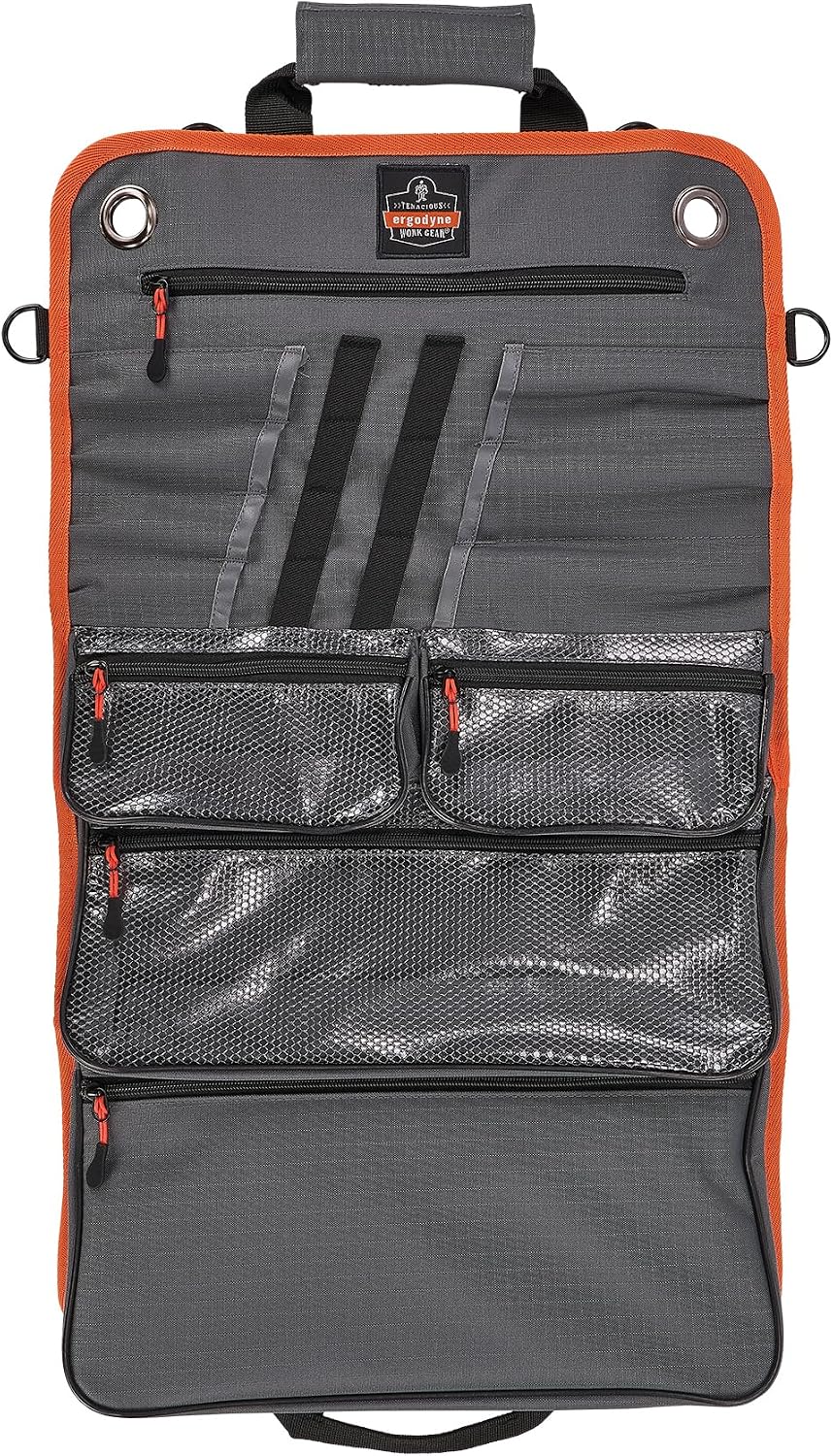 Ergodyne Arsenal 5874 Roll Up Tool Bag with Clear Zippered Pockets, Tool Orga...
