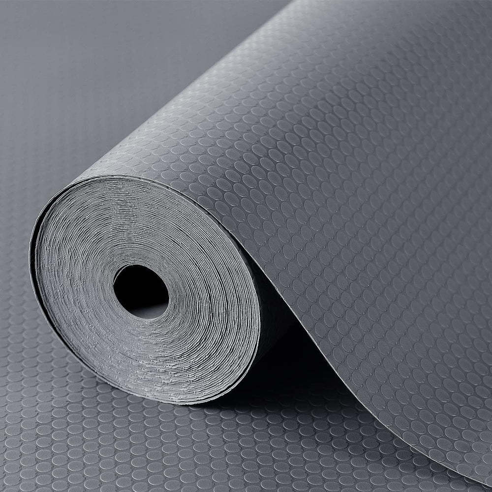 Shelf Liners for Kitchen Cabinets Non Adhensive,Gray 23.6"× 393.7"
