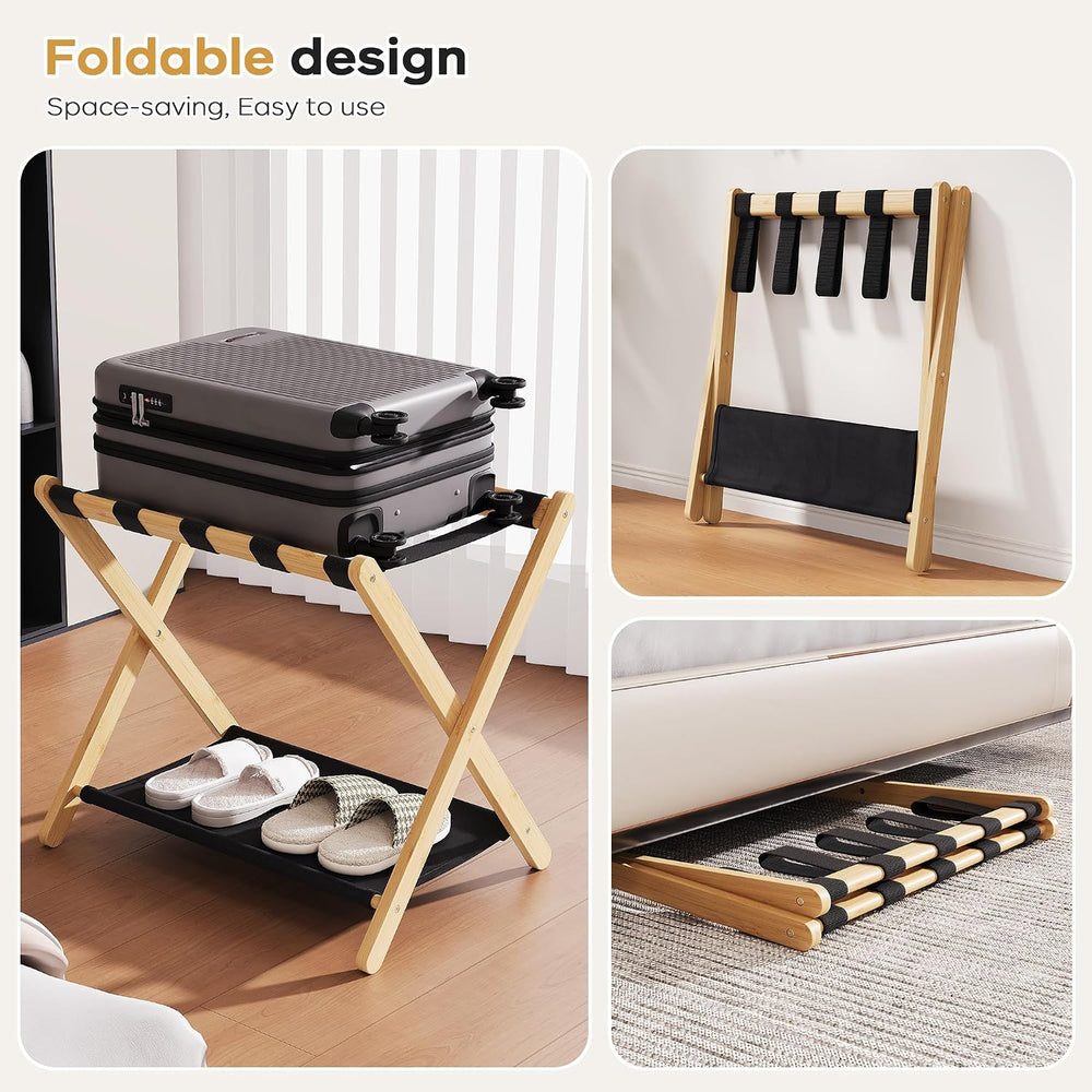 26.77" Full Assembled Luggage Rack for Guest Room, Set of 2 Suitcase Stand