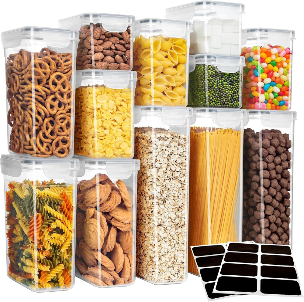 MR.SIGA 12 Pack Airtight Food Storage Container Set for Pantry Organization