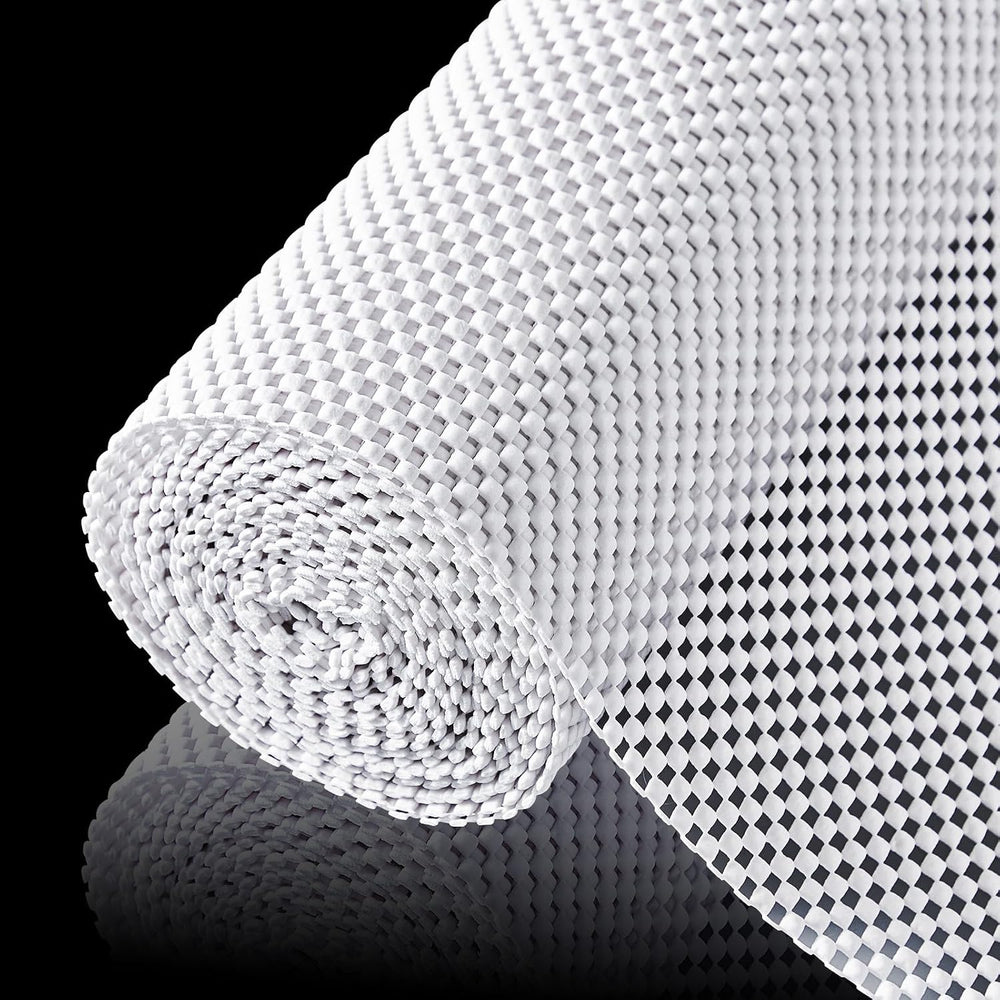 Shelf Liner for Kitchen Cabinets and Drawers, White, 10" x 240"