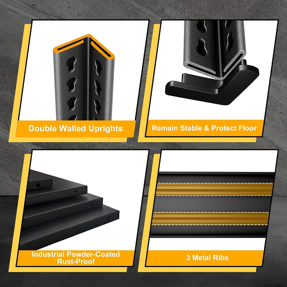 40" W Garage Shelving Heavy Duty, 1440LBS Loads Garage Storage Shelves H...