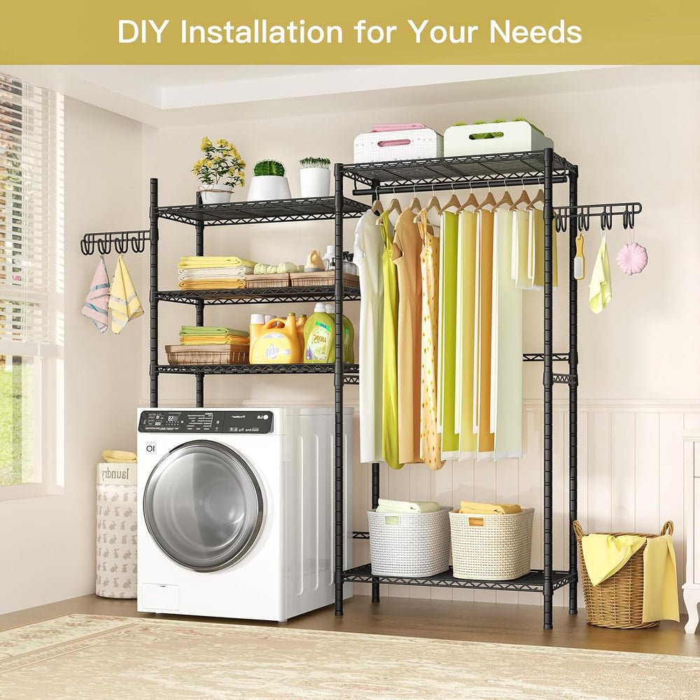 Ulif 65.3"W x 13.4"D x 77.5"H Clothes Drying Rack Over Washer ...