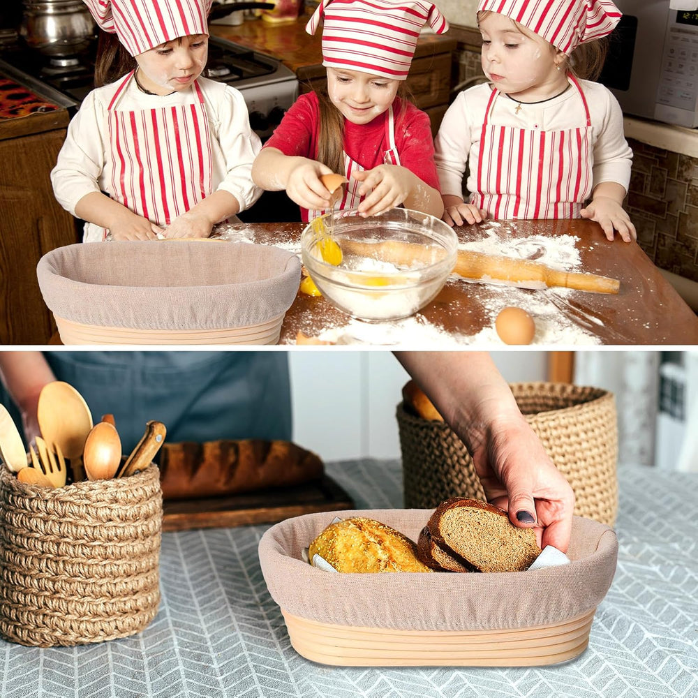 Gejoy 20 Sets Bread Proofing Baskets Bulk Banneton Dough Proofing Bowls Kit w...