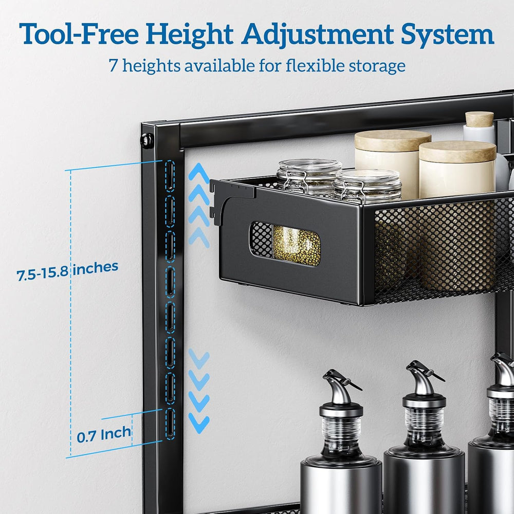 Under Sink Organizer for Bathroom & Kitchen, Under Cabinet Storage Shelf,...