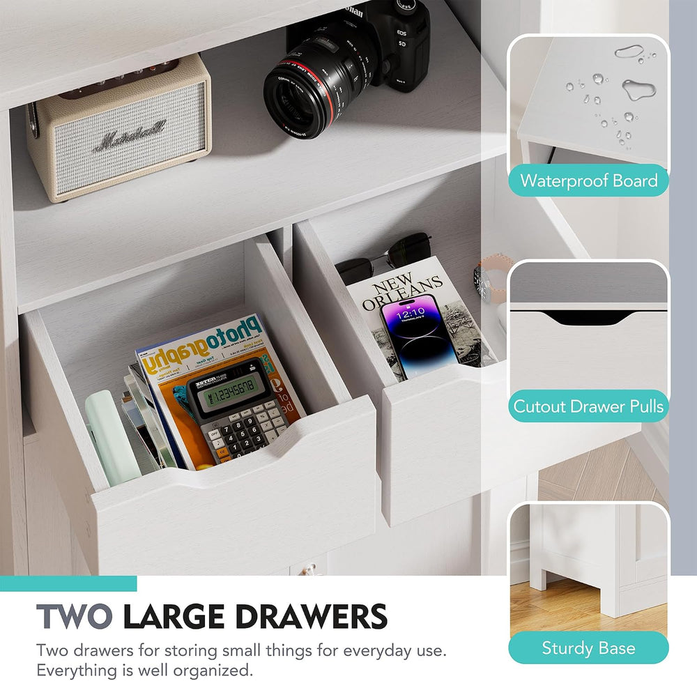Vongrasig Bathroom Storage Cabinet, 42.5" H Freestanding Floor Cabinet