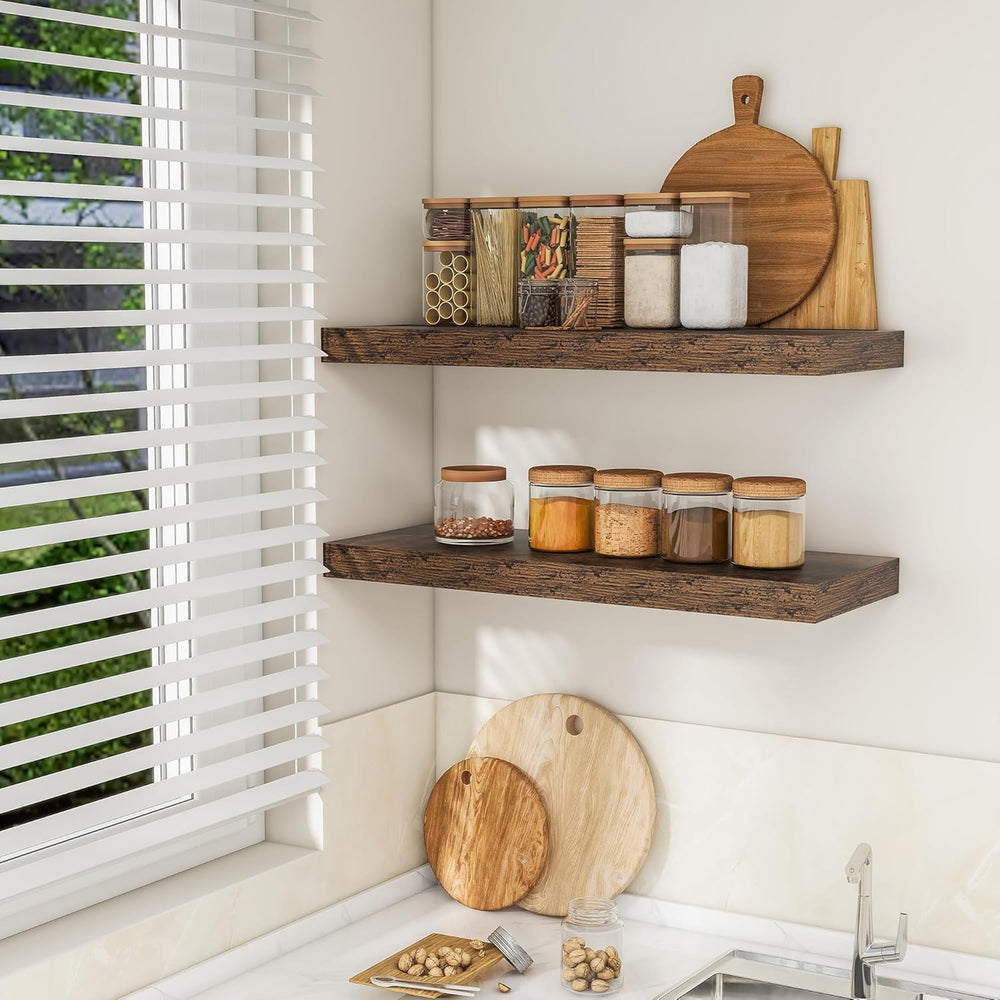RICHFOCUS 36Inch Floating Shelves for Wall 2 Pack Shelves for Bedroom|Kitchen...