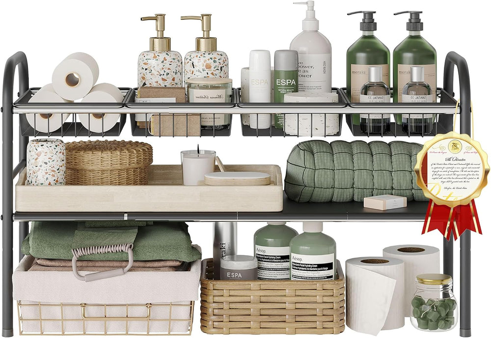 Under Sink Organizers and Storage,Expandable under cabinet organizer Shelf