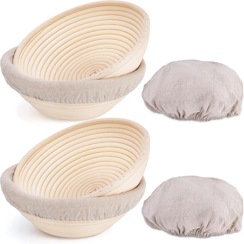 Banneton Bread Proofing Basket, Sourdough Banneton Basket, 9 inch Round Banto...