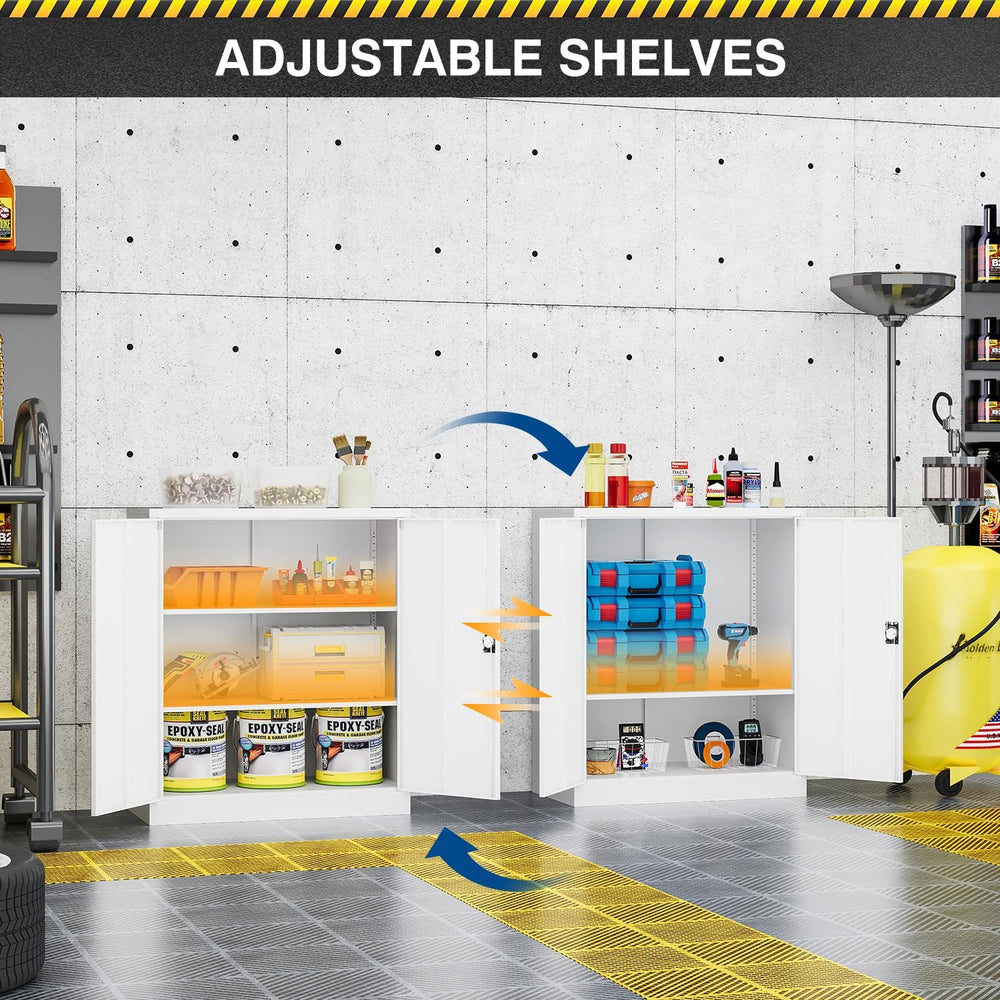 Fesbos Metal Storage Cabinet-36” Tall Steel File Cabinets with Lockable Doors...