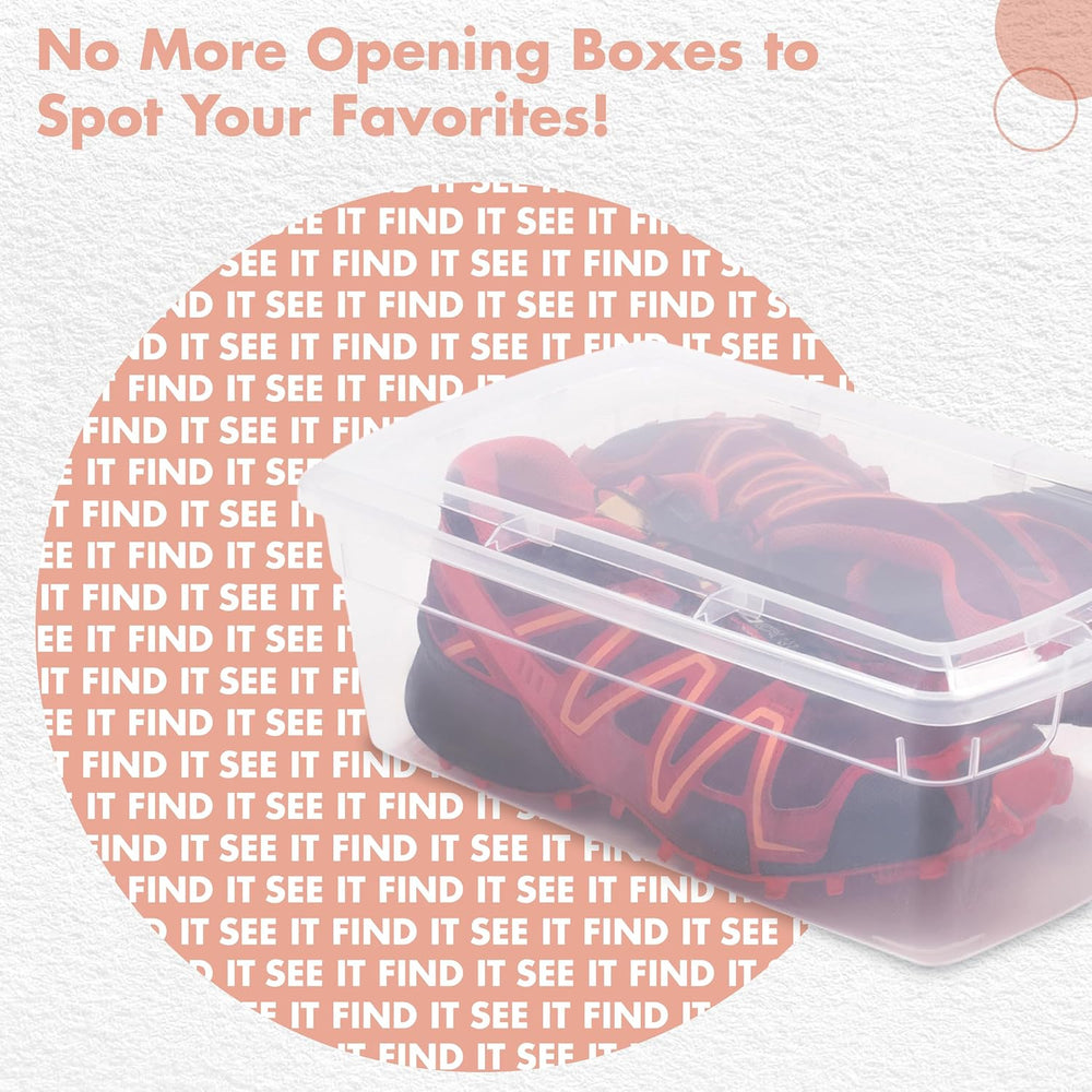 ORGANIZE-IT!,Pack of 24-6QT Ultra Premium Clear Shoe Box, Modular Storage Box...