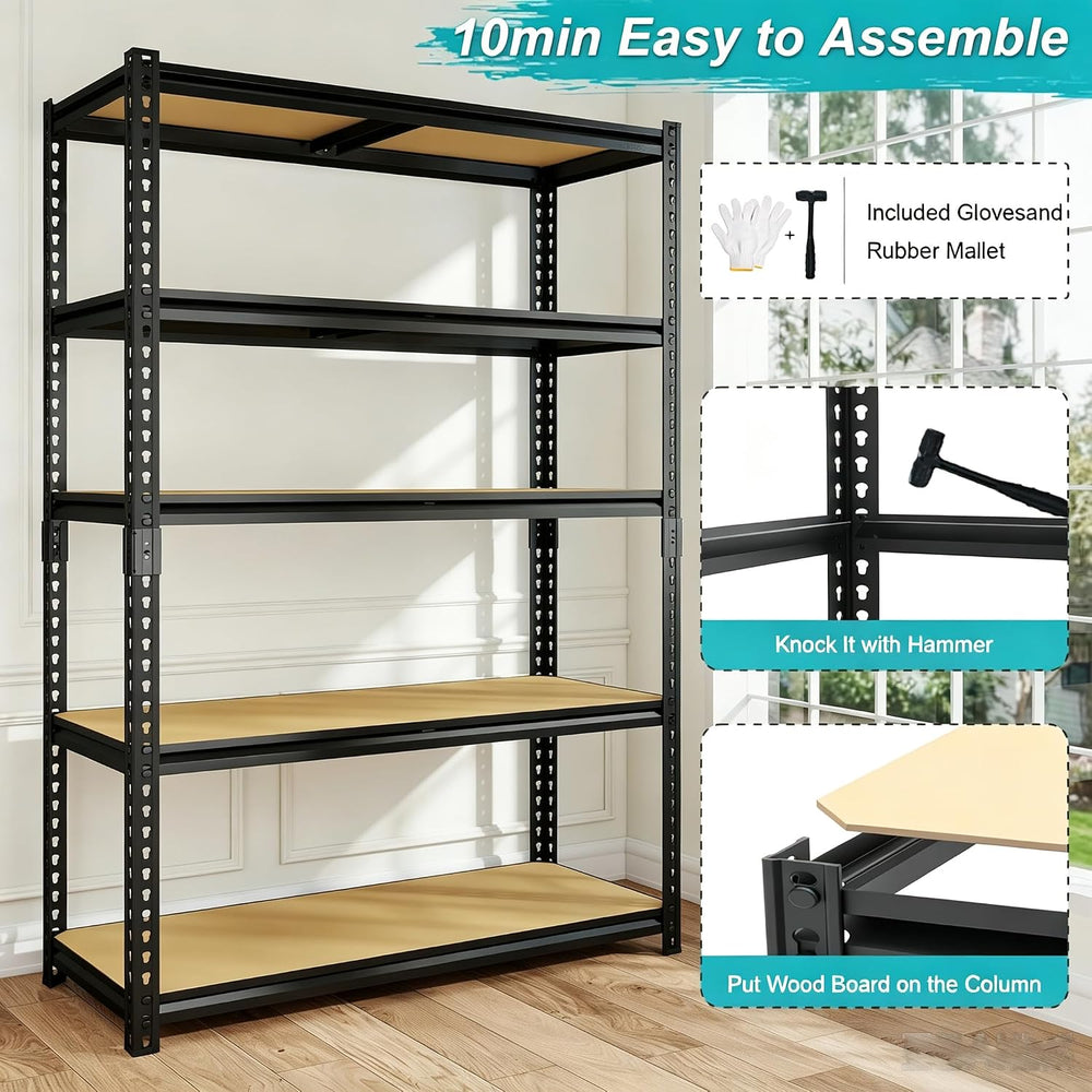 Garage Storage Shelves Heavy Duty Garage Shelving Units 60"x28"x12&...