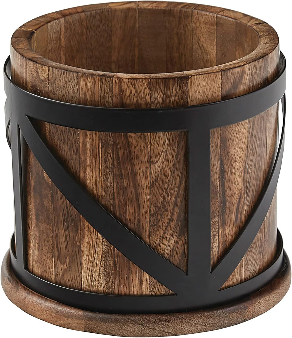 Split P Urban Farmhouse Utensil Organizer, Wood & Metal