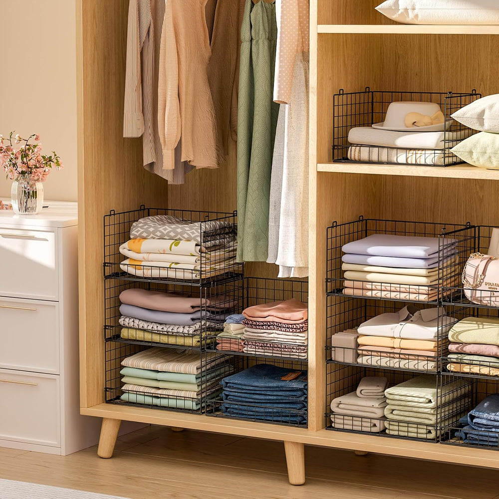 Yociyoga 5-Tier Stackable Closet Organizers and Storage Shelves, Closet Shelf...