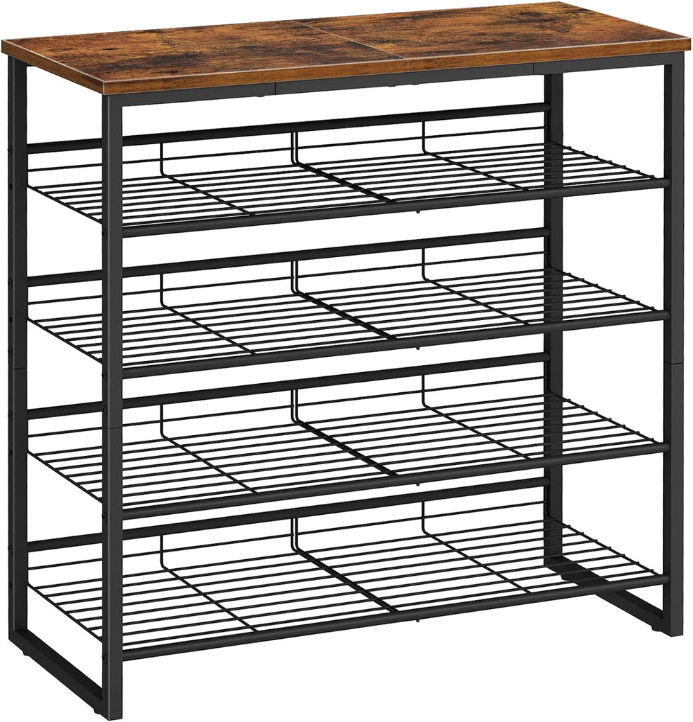 HOOBRO Shoe Rack, 5 Tier Shoe Organizer for Front Door Entrance, Shoe Shelf w...