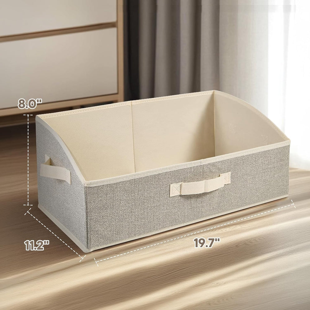 DAYARD Fabric Bins [3-Pack], Trapezoid Storage Bins with Handles, Foldable Ba...