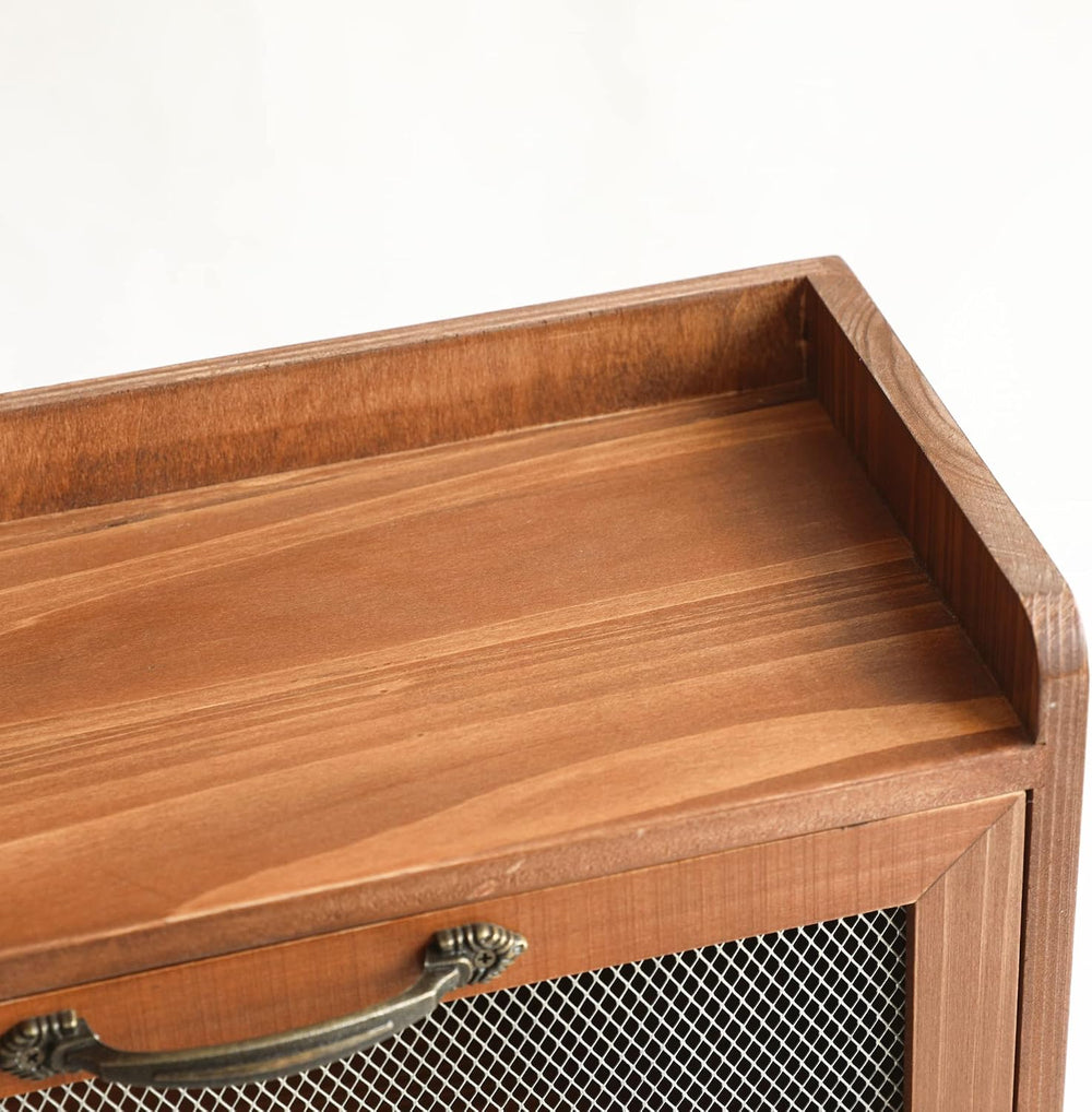 COLLECTIVE HOME - Storage Cabinet, Mini Countertop Cabinet, Wood Organizer fo...