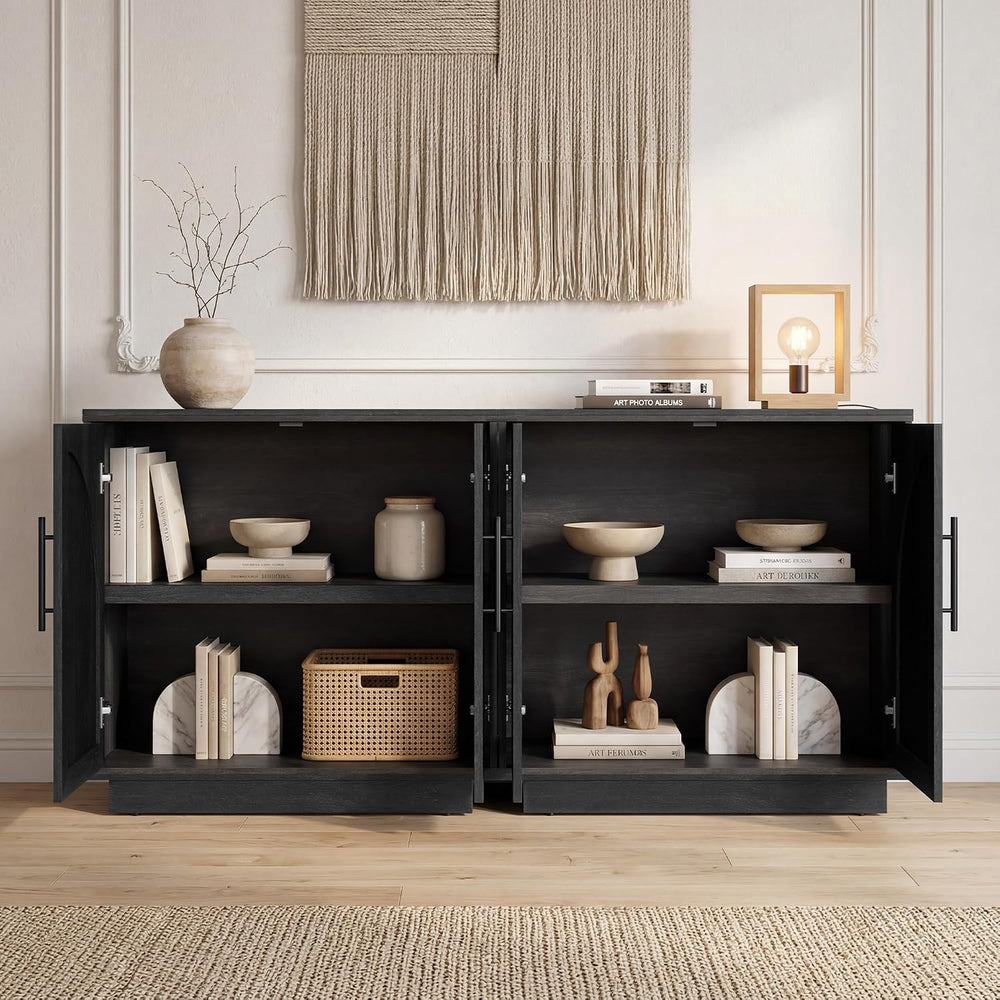 Fatmok Modular Entertainment Center & Buffet Cabinet, Extra Long Sideboar...