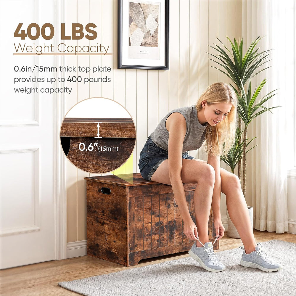 ZENY Storage Chest, Lift Top Storage Trunk, Entryway Shoe Bench, Wooden Stora...