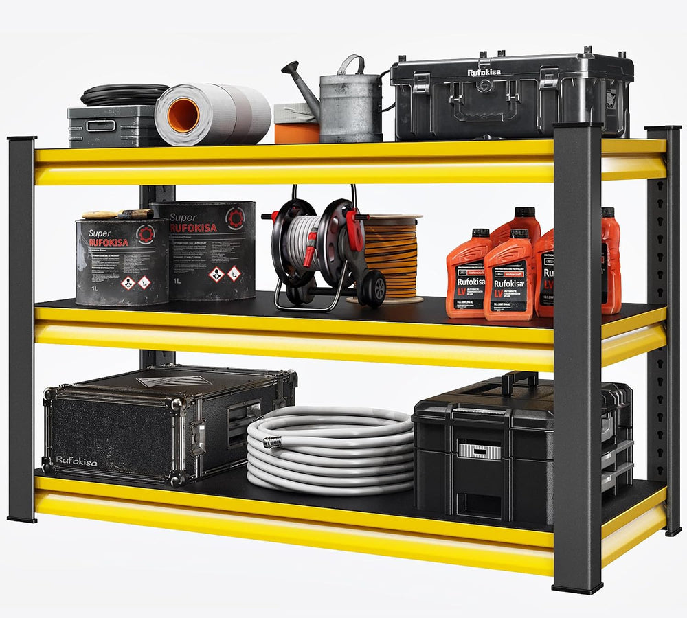 48" W Garage Shelving Heavy Duty, 1650LBS Loads Adjustable Garage Storag...