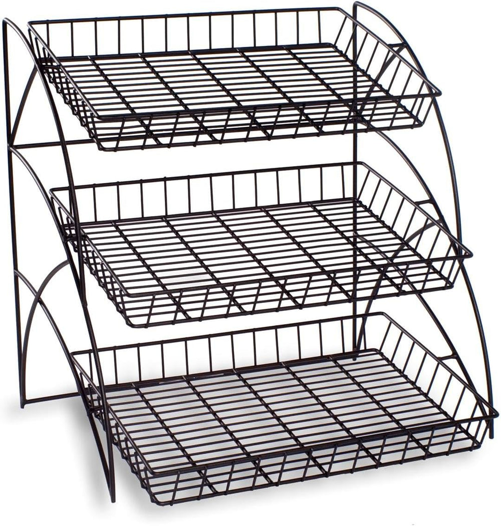 Displays2go 3-Tiered Wire Shelving Display Rack