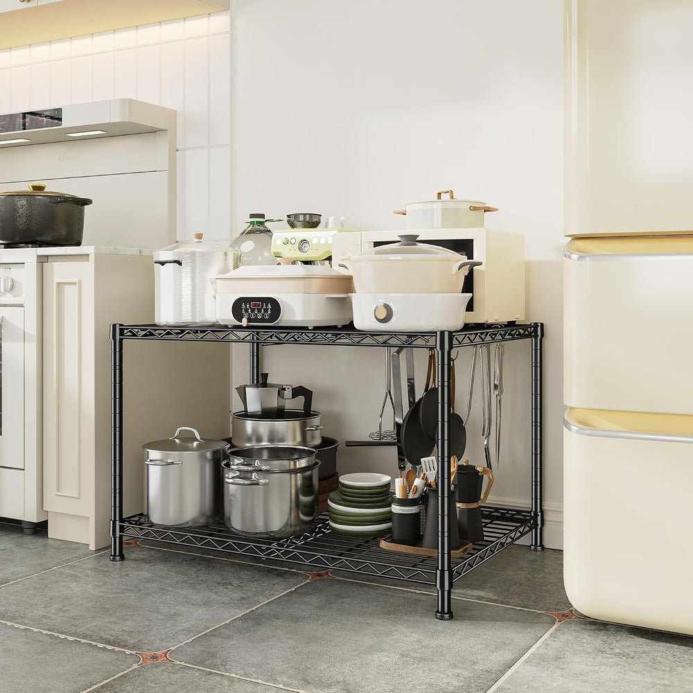 DurayLoly Wire Shelving 2-Tier Adjustable Storage Shelves for Kitchen