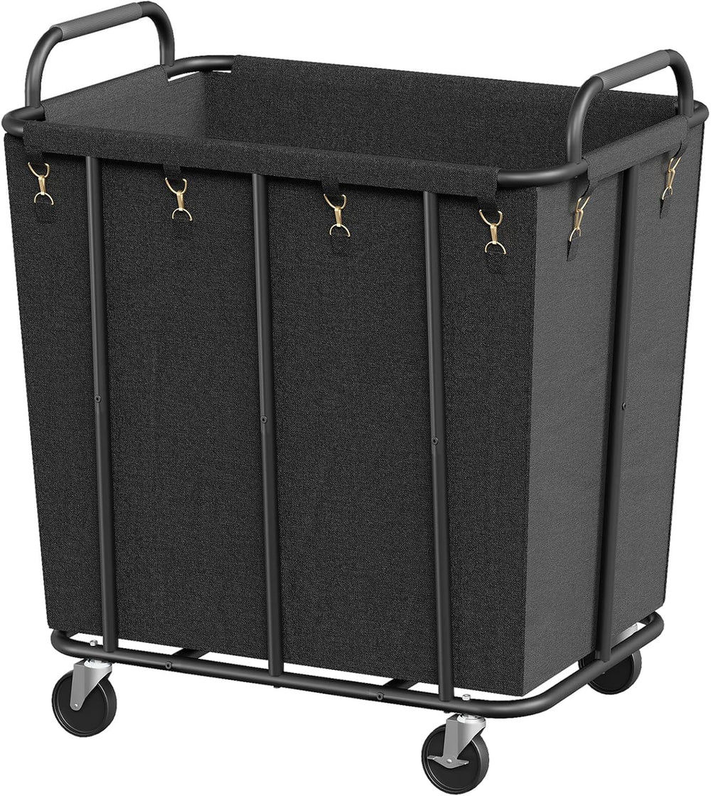 HOOBRO 106 Gal (400 L) Laundry Hamper with Lockable Wheels, Heavy Duty Rollin...