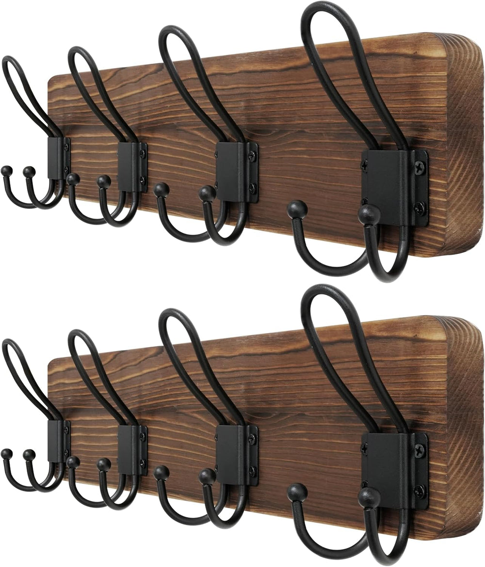 WEBI Rustic Coat Rack Wall Mount,17" Coat Hooks Wall Mounted,Fit 16&quot...