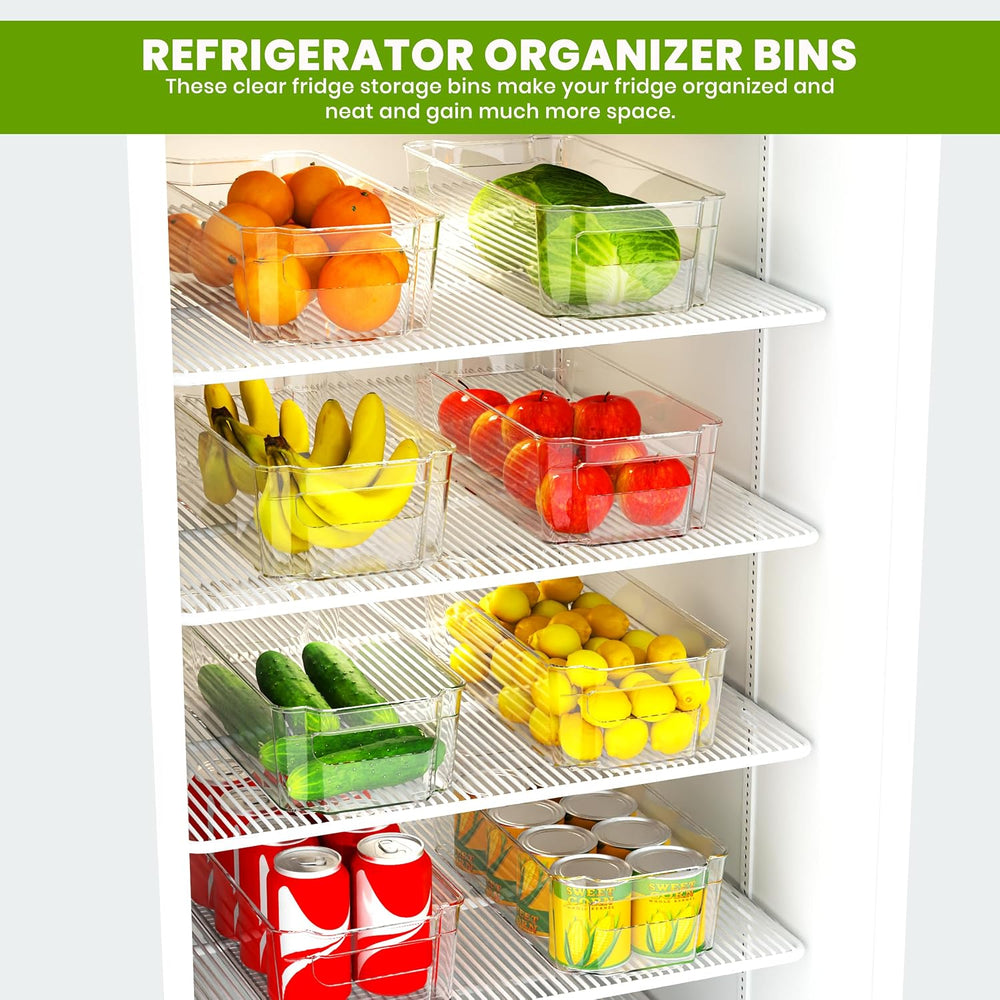 Utopia Home - Fridge & Refrigerator Organizer Bins (8 Pack), Clear Stacka...