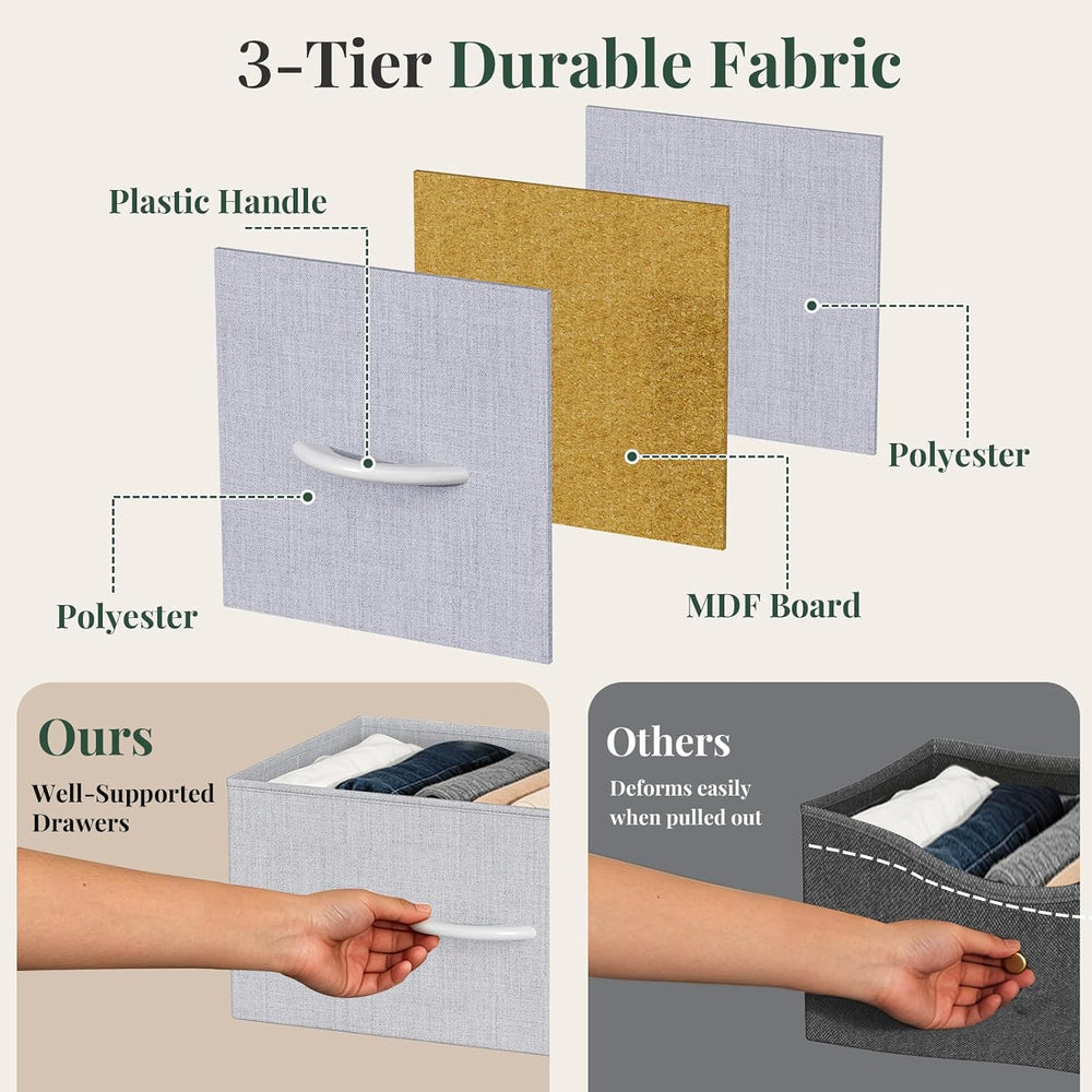 Fabric Dresser for Bedroom with 7 Drawers, Chest of Drawers