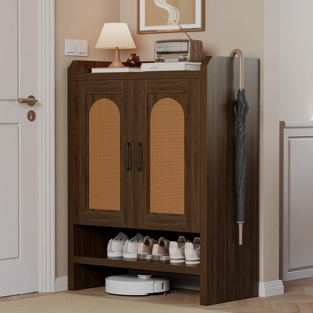 Mericonia 6-Tier Shoe Cabinet Storage for Entryway, Rattan Shoes Organizer Ca...