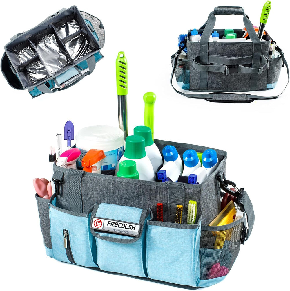 13" Cleaning Caddy for Cleaning Supplies, Cleaning Bag for Housekeepers