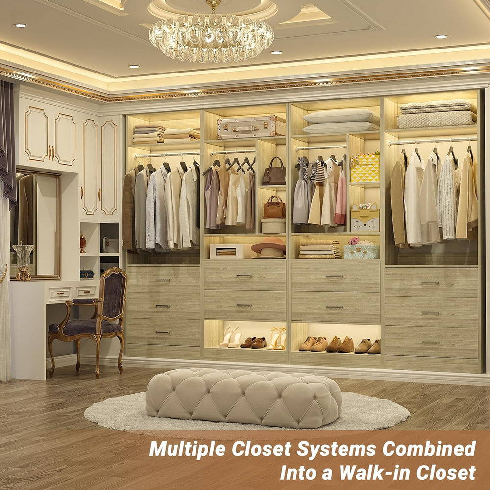 Besiost Closet Systems with 5 Drawers, Closet Organizer System