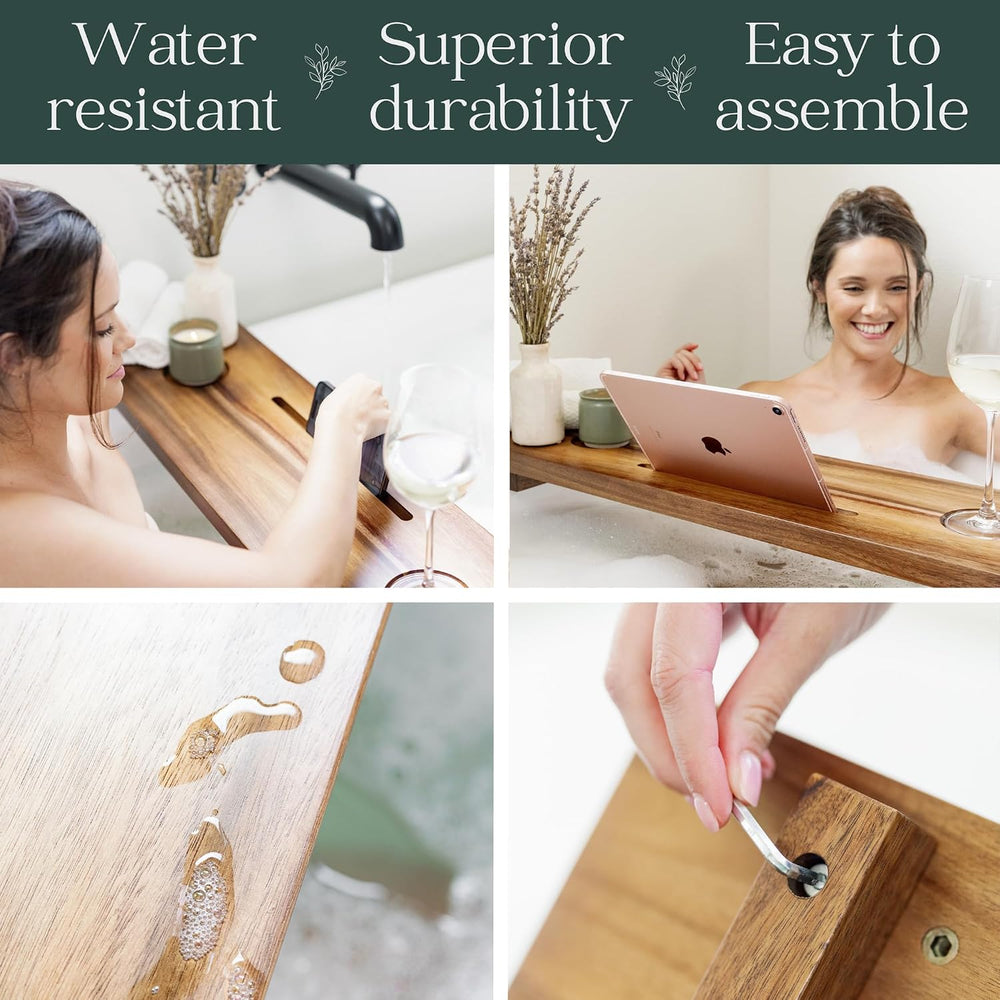 Premium Nature Shed Bathtub Tray for Freestanding Bath | Large & Thick 35...