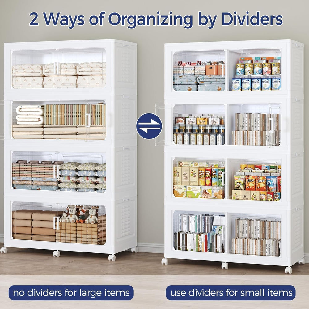 200Gal Stackable Storage Bins with Lid, 800Qt Extra Large Collapsible Storage...