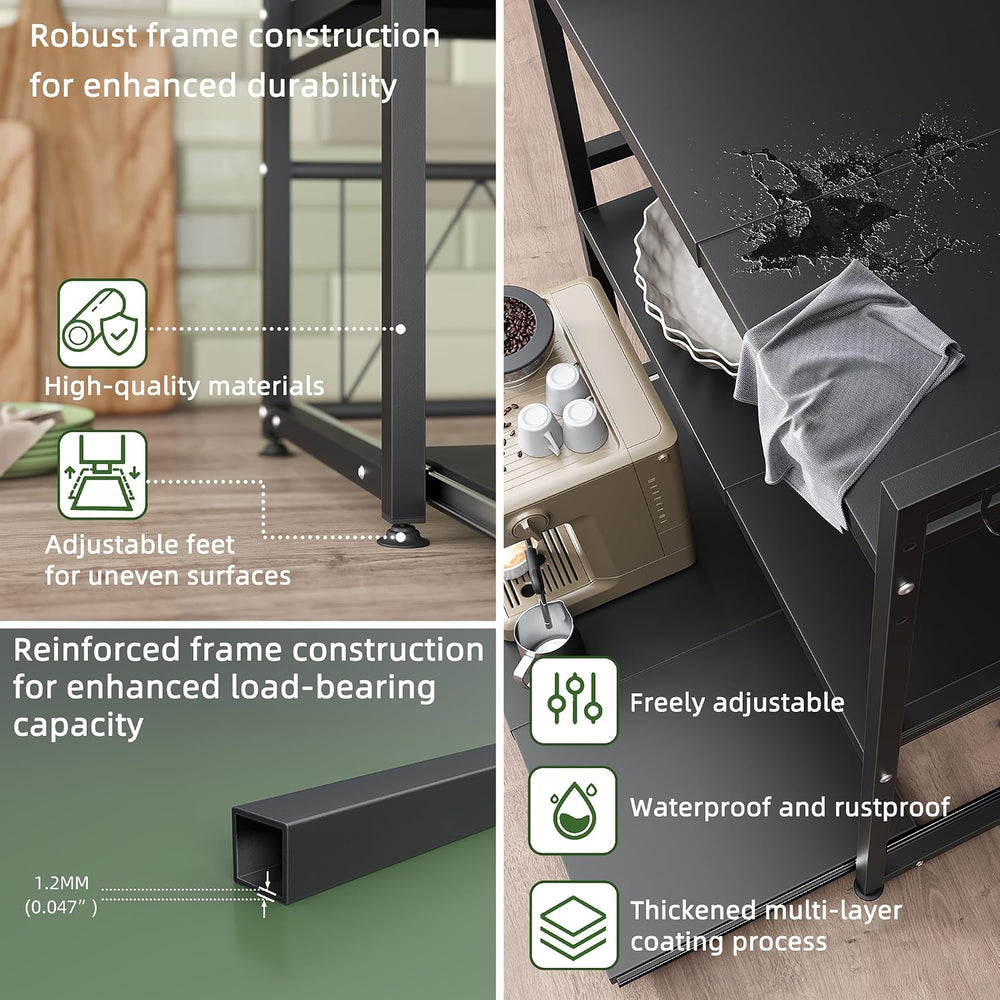 NETEL 2 Tier Expandable Microwave Stand countertop,Microwave Oven Rack