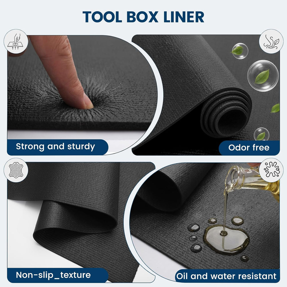 Toolbox Liner Mat, Non-Slip Drawer Shelf Liners 3mm Thick 30"x264" ...