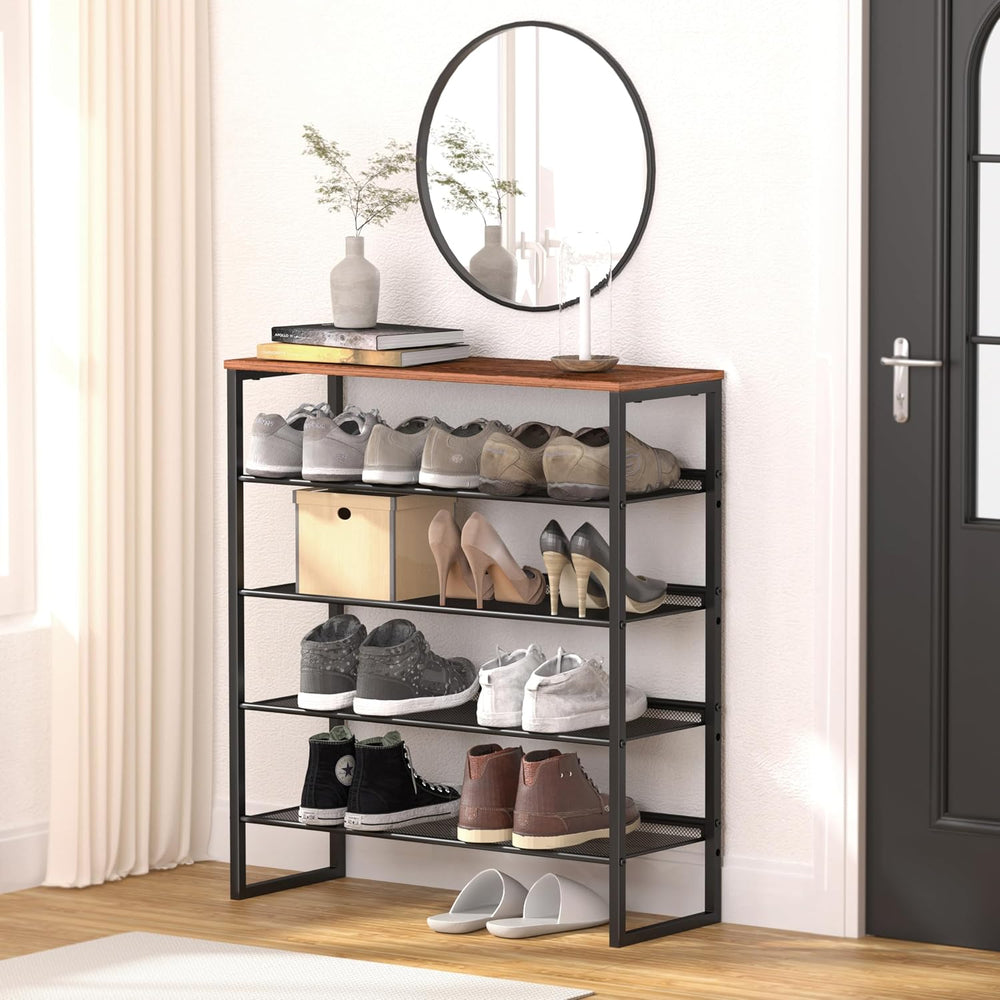 CHEMPFR Shoe Rack - Sturdy Steel Shoe Organizer for Front Door Entrance Close...