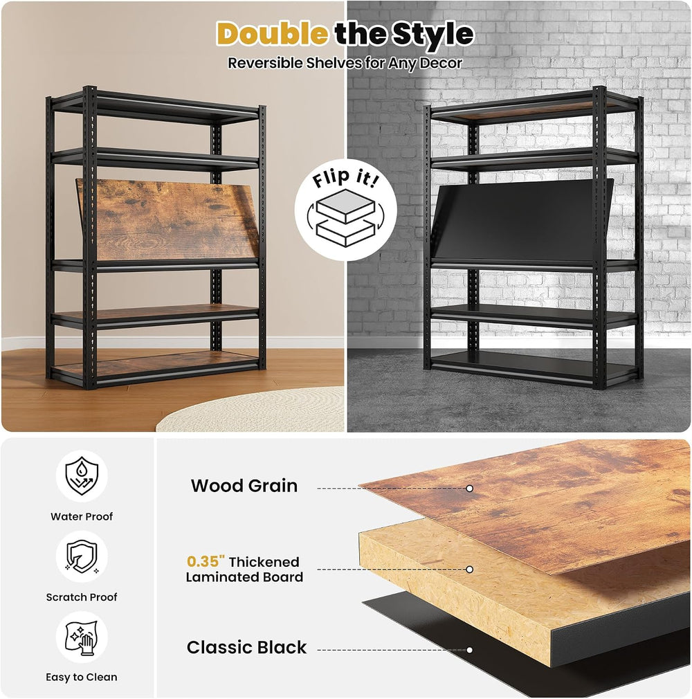 REIBII Storage Shelves Whith Thickened MDF Wood for Pantry Organizer