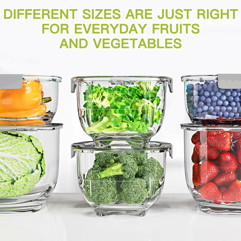 LUXEAR Fresh Produce Vegetable Fruit Storage Containers 3Piece Set, BPA-free ...