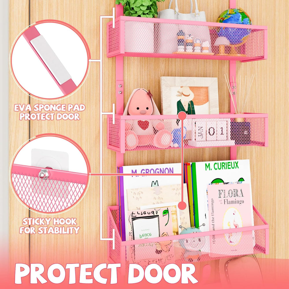 Over The Door Hooks Organizer, Coat Rack Over The Door Storage Hanger Towel R...