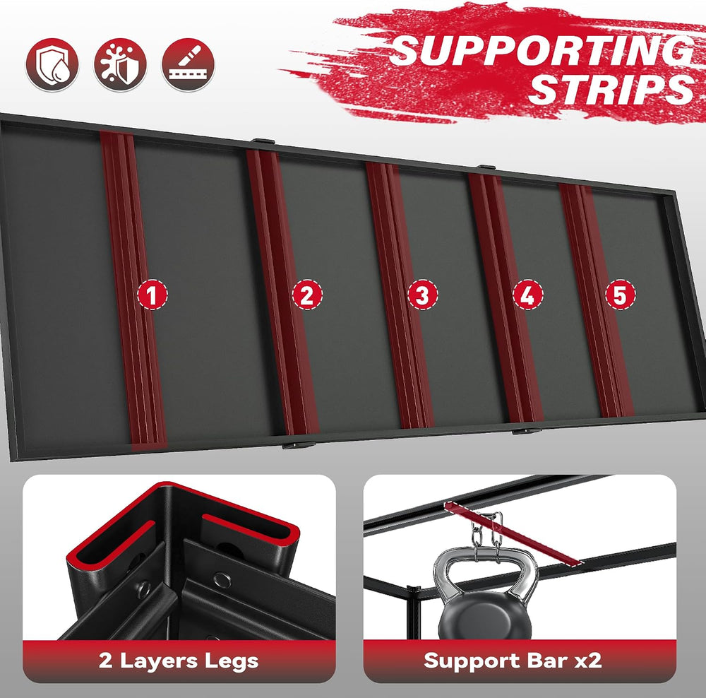 REIBII Heavy Duty Storage Shelves 3500LBS for Garage Workshop Warehouse