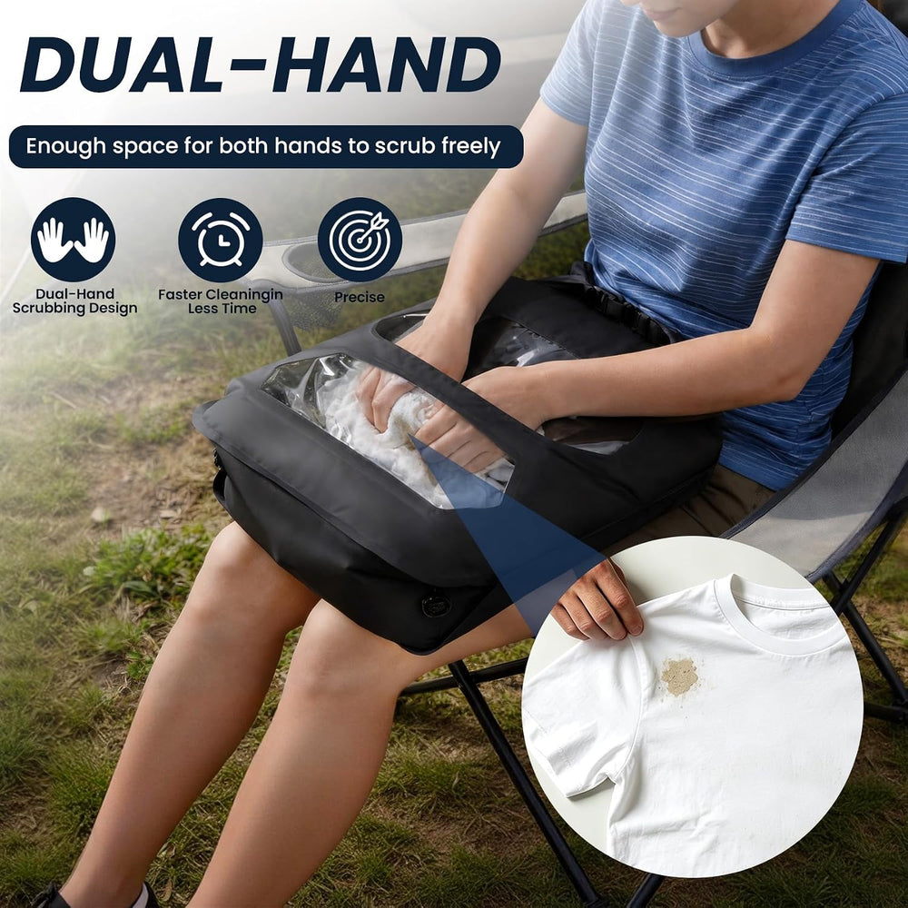 Portable Travel Washing Bag with Wide Dual-Hand Opening