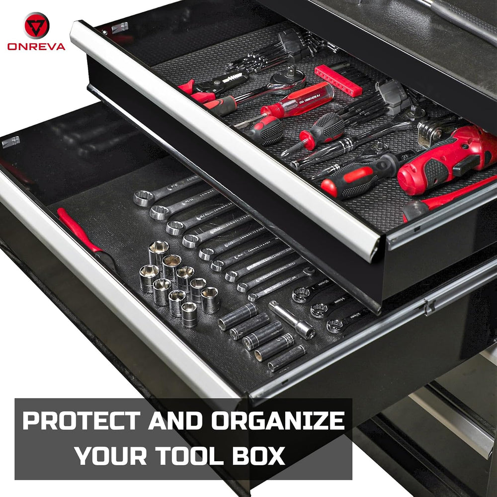 ONREVA Tool Box Liner 28 inch Wide x 22 ft Large, Thick Heavy Duty Toolbox Dr...
