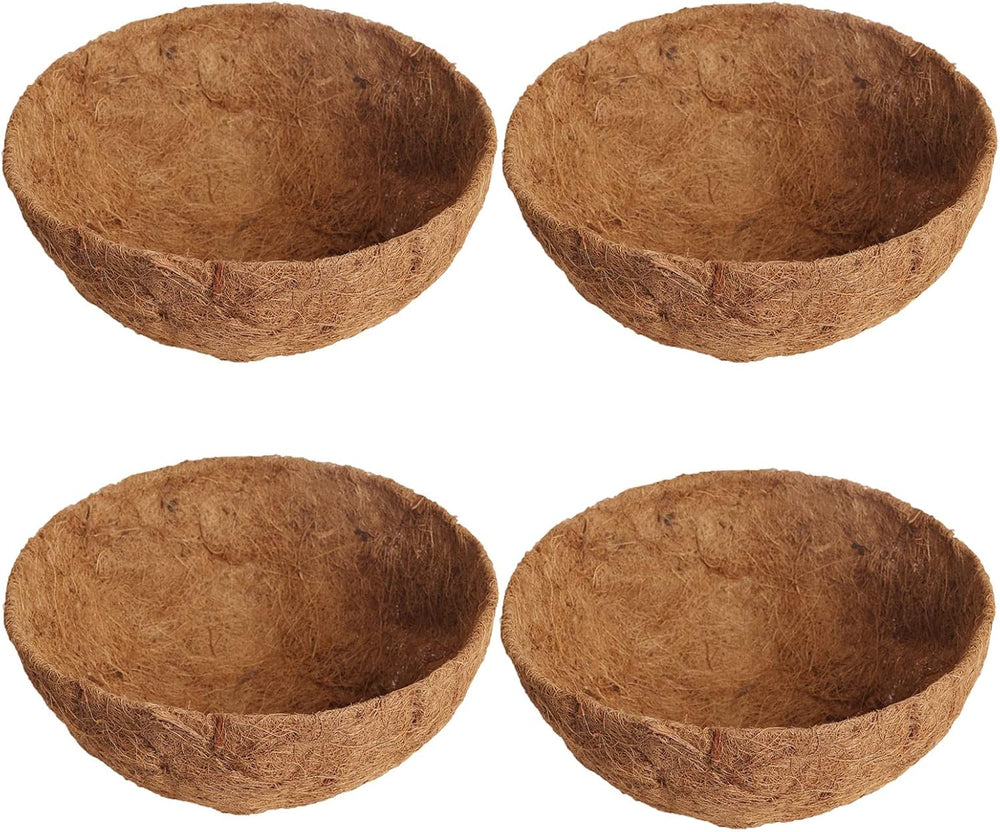 16 Inch Coco Liners for Hanging Baskets 4 Pack, Extra Deep Coconut Coir Hangi...